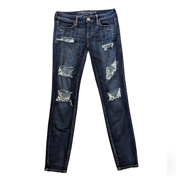 American Eagle low rise super stretch aeo Denim size 6 - Picture 1 of 7